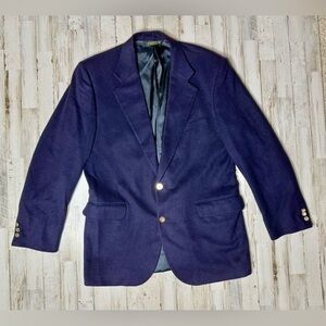 Branford & Taylor Cashmere Blazer Jacket Men's Navy Blue Sport Coat